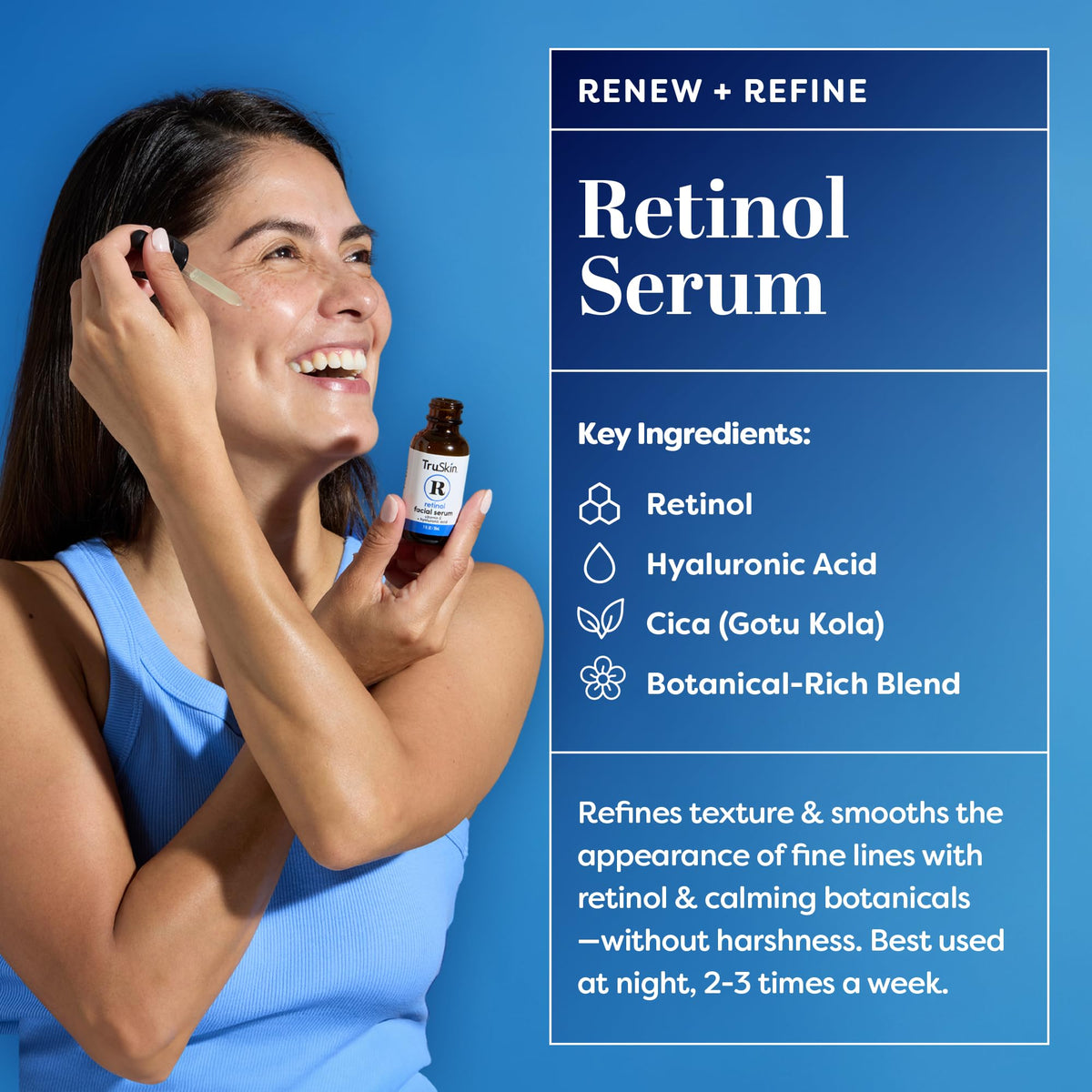 TruSkin Hyaluronic Acid serum texture close-up showing hydration boost