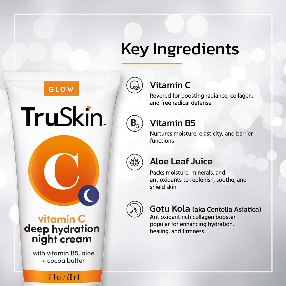 TruSkin cream texture close-up showing silky consistency for deep overnight hydration