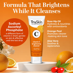 TruSkin pump dispenser and label detail highlighting active ingredients