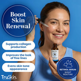 TruSkin serum texture close-up showing lightweight consistency