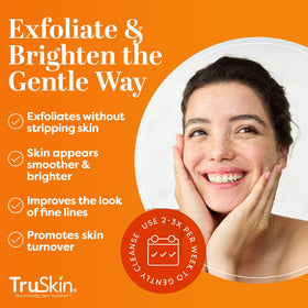 TruSkin in hand demonstrating 4 fl oz size and portable skincare benefit