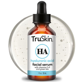 TruSkin serum front packaging showing bottle and clear label for easy identification and trust