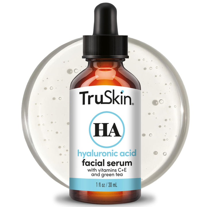 TruSkin serum front packaging showing bottle and clear label for easy identification and trust
