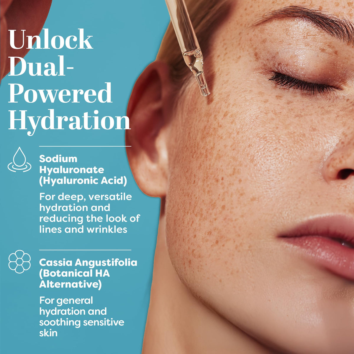 TruSkin ingredients label close-up showing hyaluronic blend and botanical extracts for informed choice