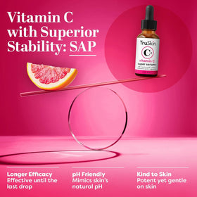 TruSkin 1 fl oz bottle next to ruler for size and scale clarity