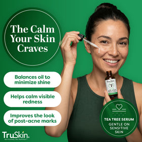 TruSkin texture droplet on hand highlighting lightweight, fast-absorbing benefit