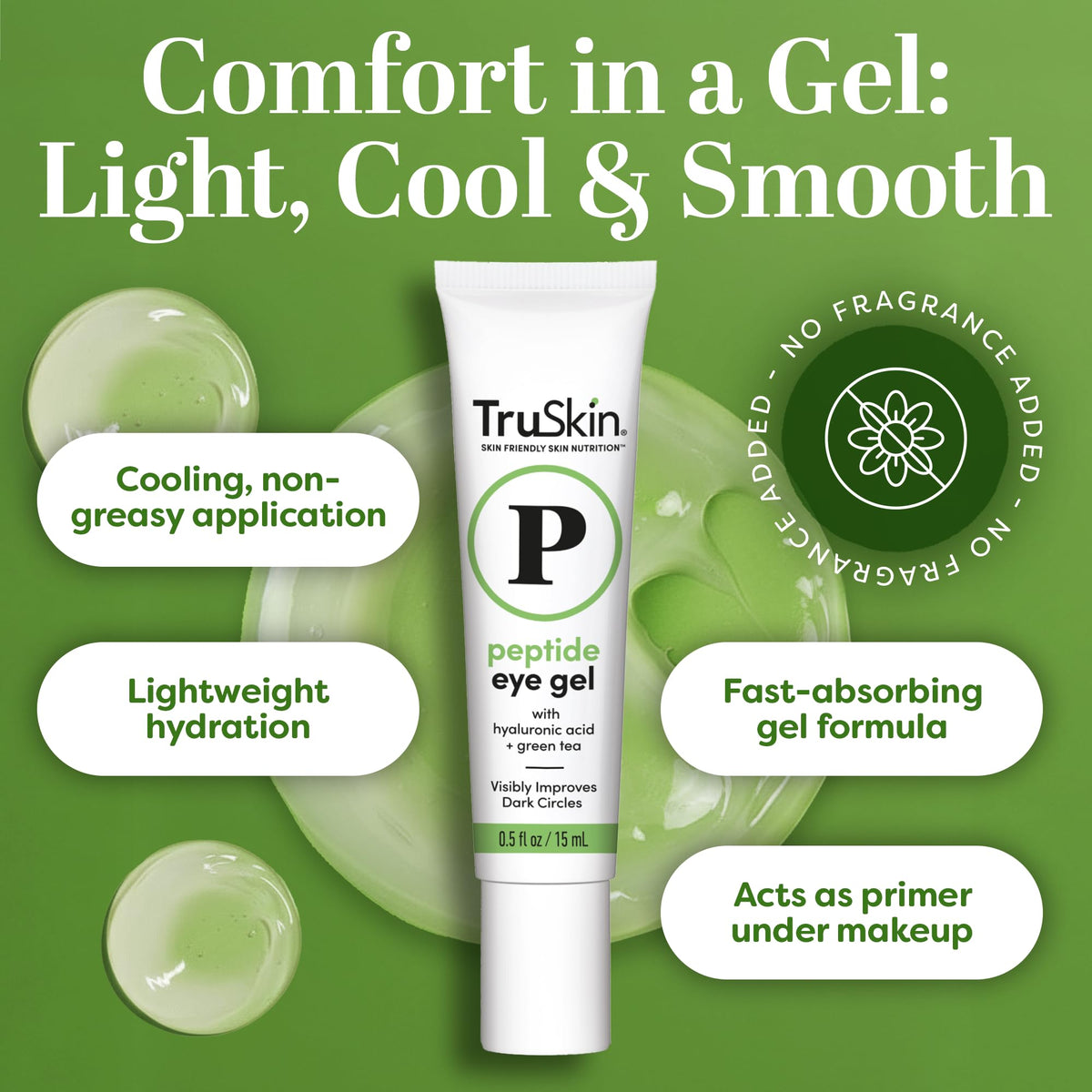TruSkin product label and ingredients list highlighting clean formulation benefits