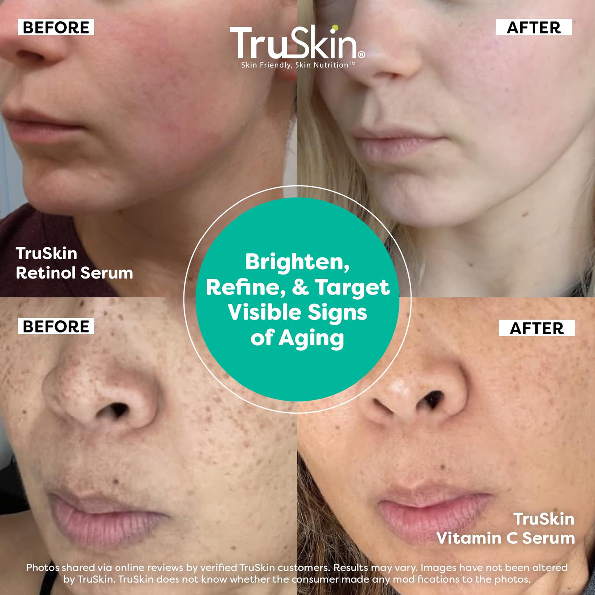TruSkin Vitamin C serum dropper texture demonstrating lightweight absorption