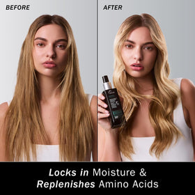 TRUSS mist dispersing onto hair to show lightweight texture benefit