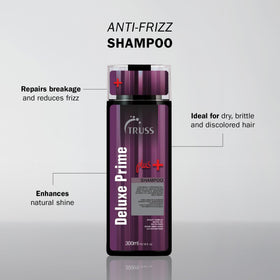 TRUSS label close-up on pump showing directions and features for gentle cleansing benefit