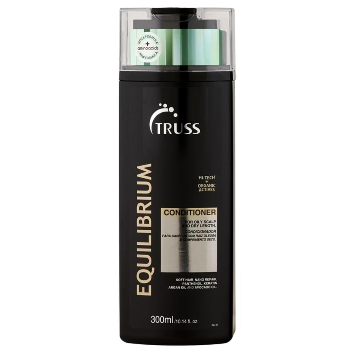 TRUSS Equilibrium front packaging showing bottle and label for balanced hydration