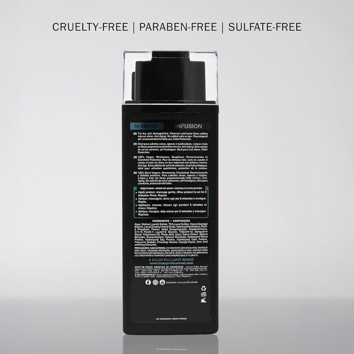 TRUSS products on salon shelf implying professional-quality results