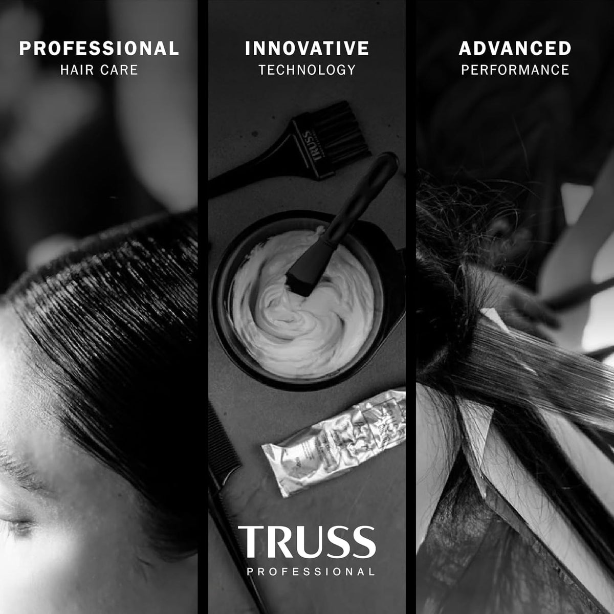 TRUSS mask on bathroom shelf conveying salon results at home