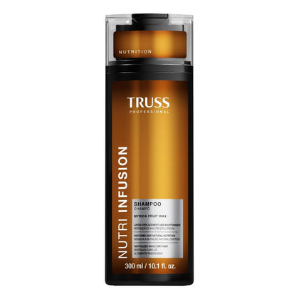 TRUSS front bottle view highlighting Nutri Infusion shampoo benefits