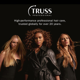 TRUSS split before and after hair view showing improved strength and shine