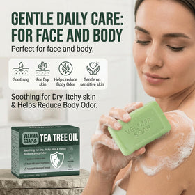 Tryskintle Veloma soap close-up texture highlighting dense creamy lather