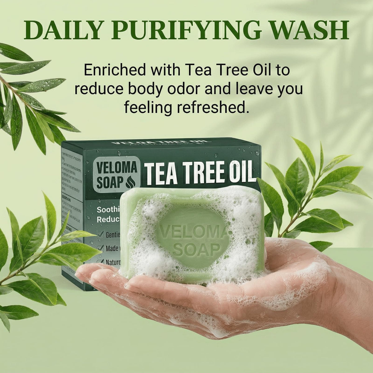 Tryskintle Veloma used to gently cleanse face for clearer pores