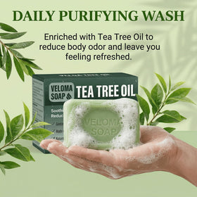Tryskintle Veloma used to gently cleanse face for clearer pores