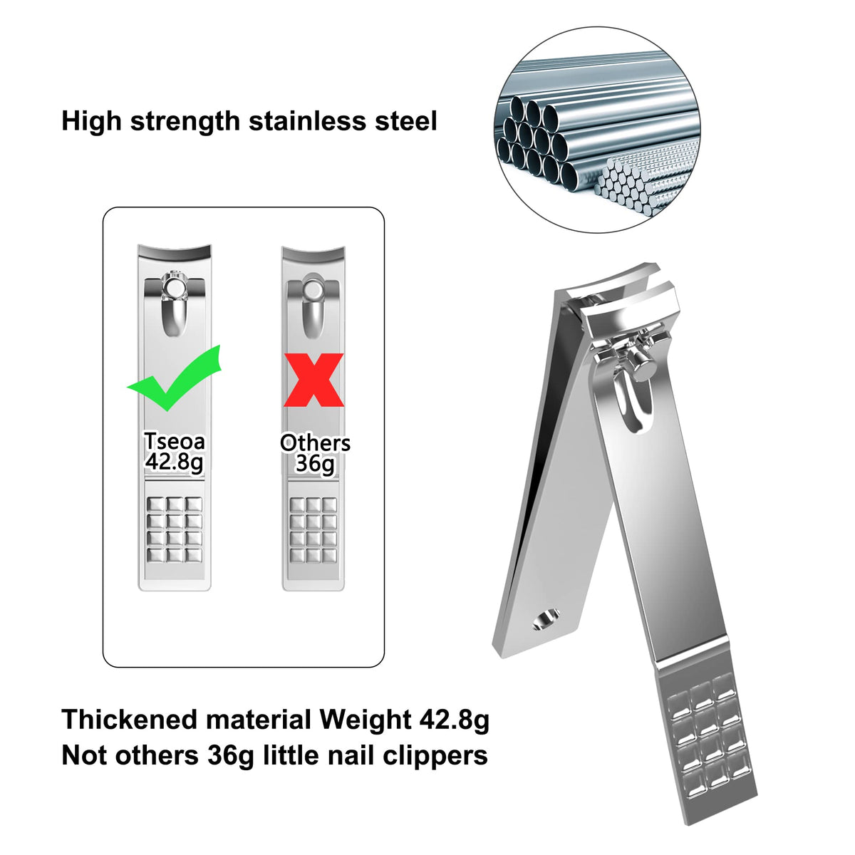 TSEOA close-up of high-carbon steel blade edges highlighting precise cuts