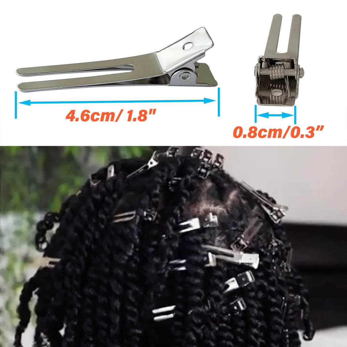 TSEROFAY clips clipped into locs during retwist, firm grip for maintenance work