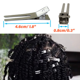 TSEROFAY clips clipped into locs during retwist, firm grip for maintenance work
