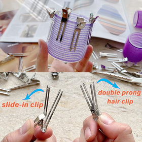 TSEROFAY comparison of small and large clips side-by-side, shows size options for thick hair