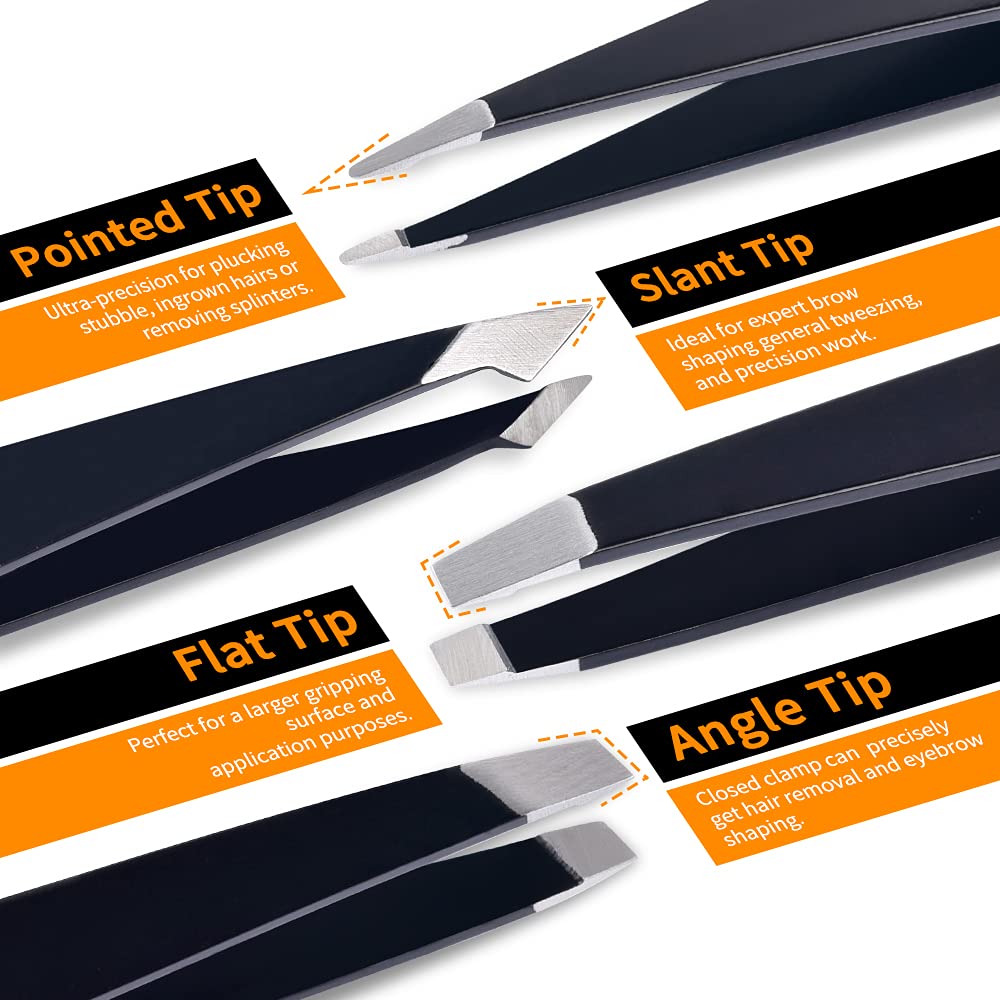 TsMADDTs close-up of aligned stainless steel tweezer tips for precise single-hair removal benefit