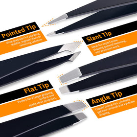 TsMADDTs close-up of aligned stainless steel tweezer tips for precise single-hair removal benefit