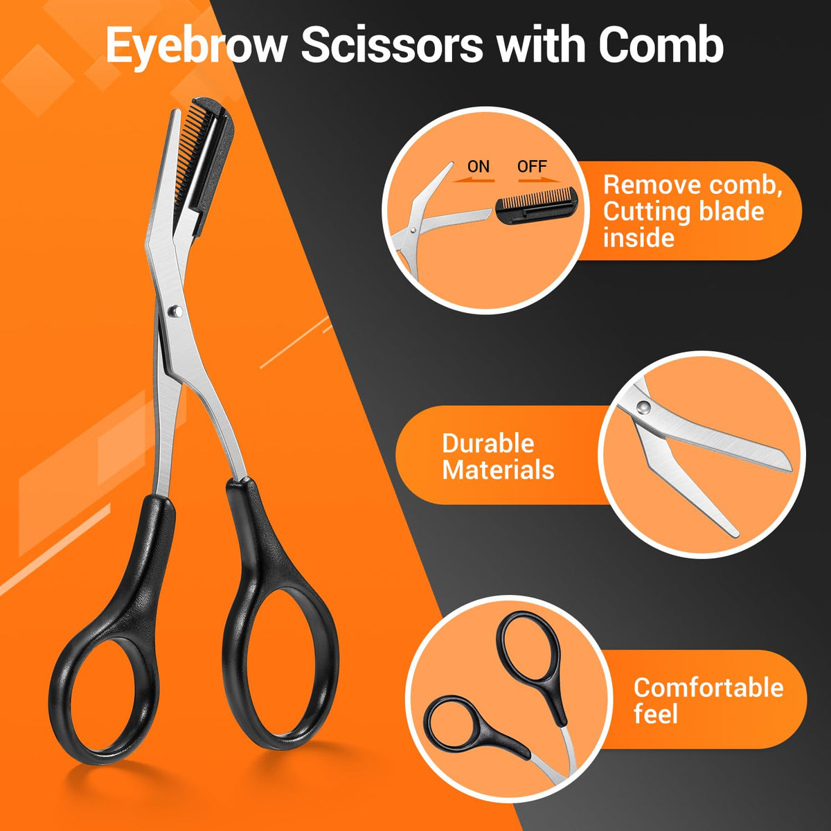 TsMADDTs double-sided brush combing eyebrows and separating lashes for neat results