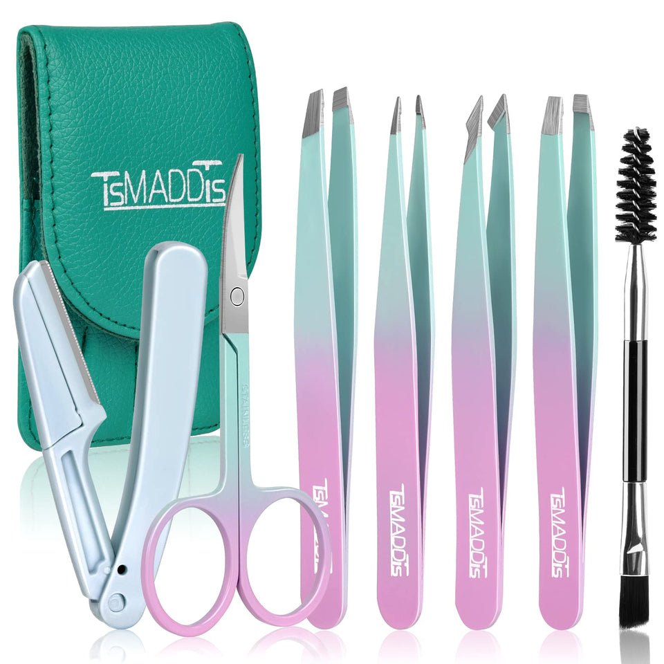 TsMADDTs front view of the full tweezers set showing organized tools and case benefit: easy selection