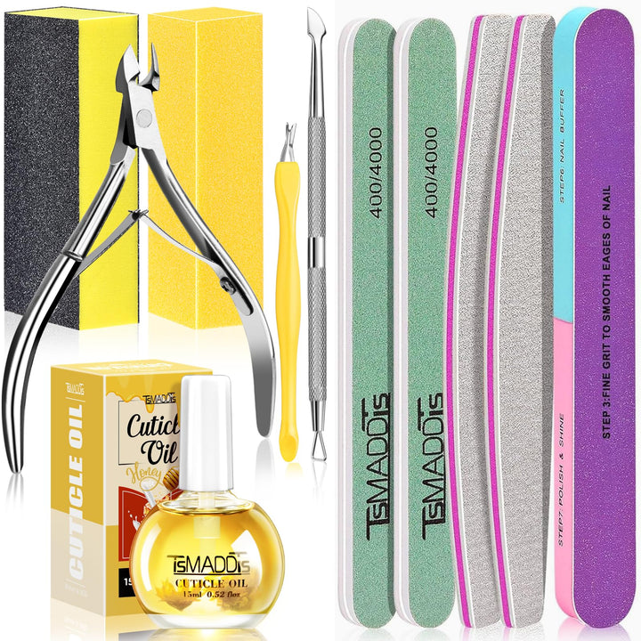 TsMADDTs front packaging showing full nail care set and portability benefits