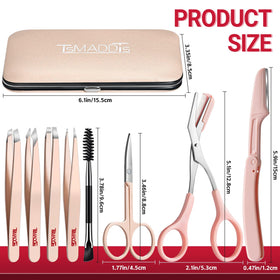 TsMADDTs precision tweezers close-up showing aligned tips for exact hair removal