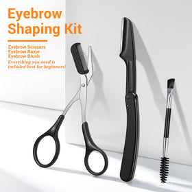 TsMADDTs curved eyebrow scissors showing sharp tip for controlled trimming