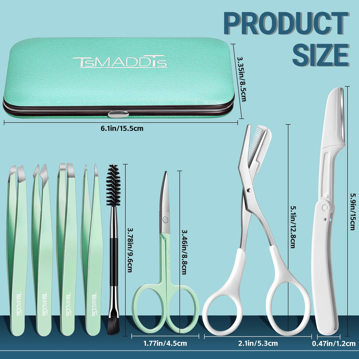 TsMADDTs close-up of four tweezer tips showing precise alignment for accurate plucking