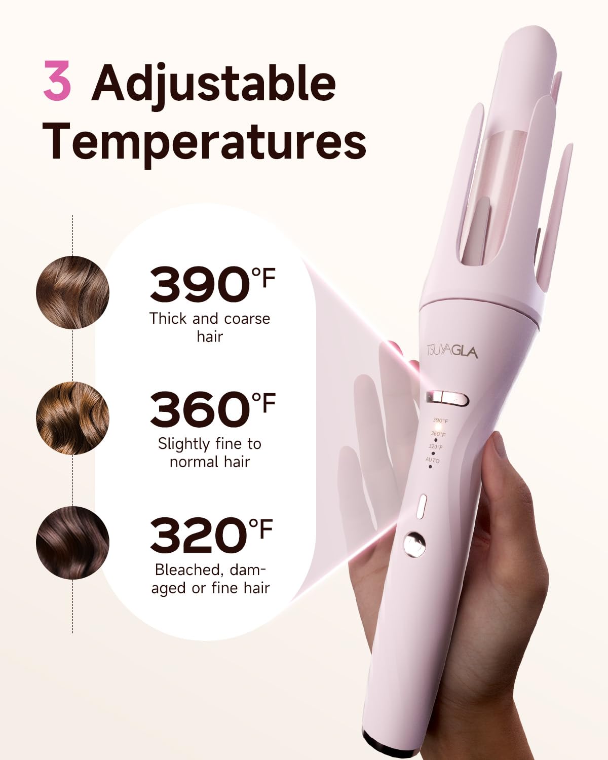 TSUYAGLA hair crimper plate detail for added texture and volume