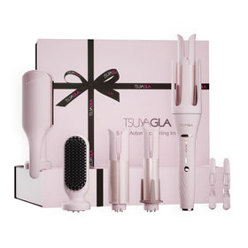 TSUYAGLA front packaging displaying the 5-in-1 styling kit and benefits