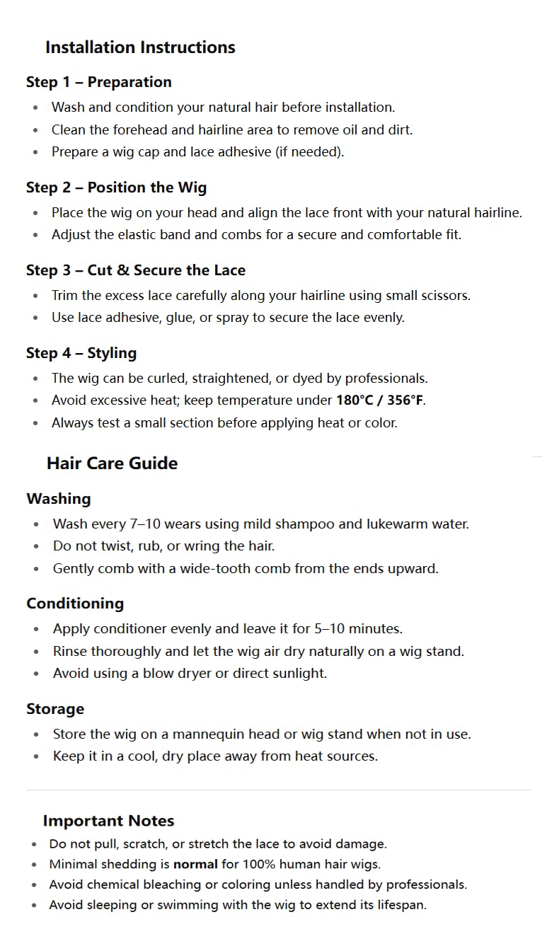 TTSMINS packaging and accessories ready for immediate wear and care