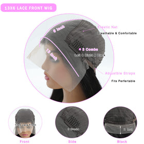 TTSMINS pre-plucked hairline detail with baby hairs for realistic edges