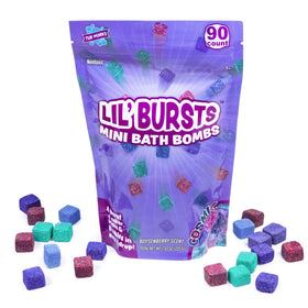 Family enjoying bath time with Tub Works mini bombs for creative play