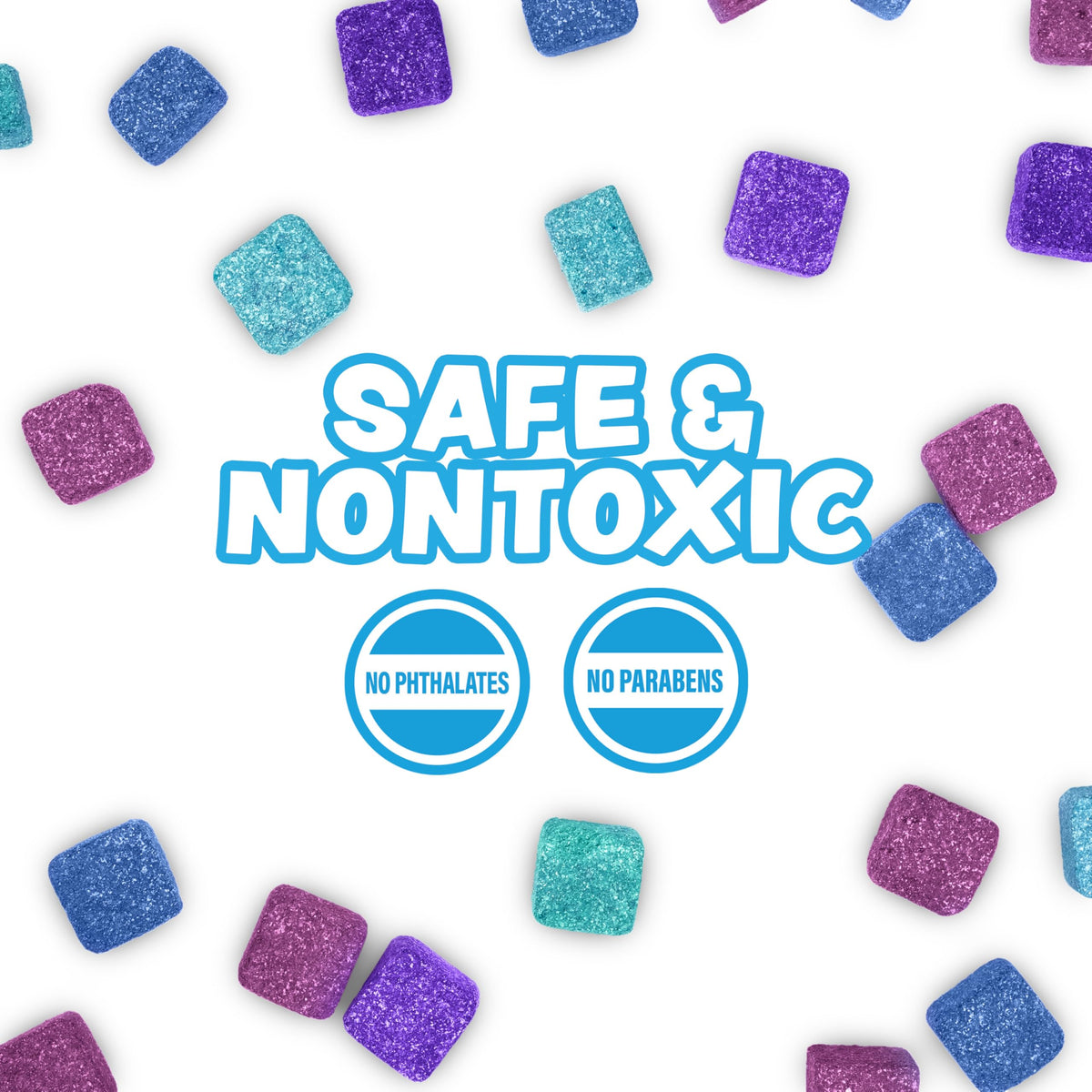 Tub Works label and ingredients panel showing nontoxic, kid-friendly formula