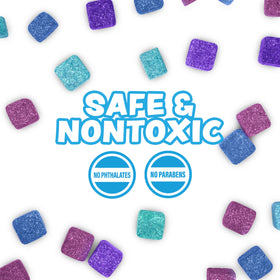 Tub Works label and ingredients panel showing nontoxic, kid-friendly formula