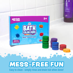 Child enjoying colorful Tub Works bath demonstrating playful, safe fun