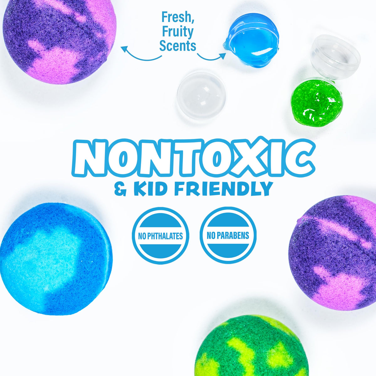 Tub Works slime capsule being popped open by a child showing easy access to surprise