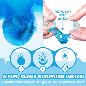Tub Works close-up of Super Goo slime texture highlighting stretchiness and tactile fun
