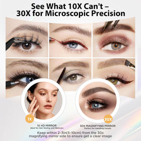 tubbede 1x full-face view illustrating overall makeup application accuracy