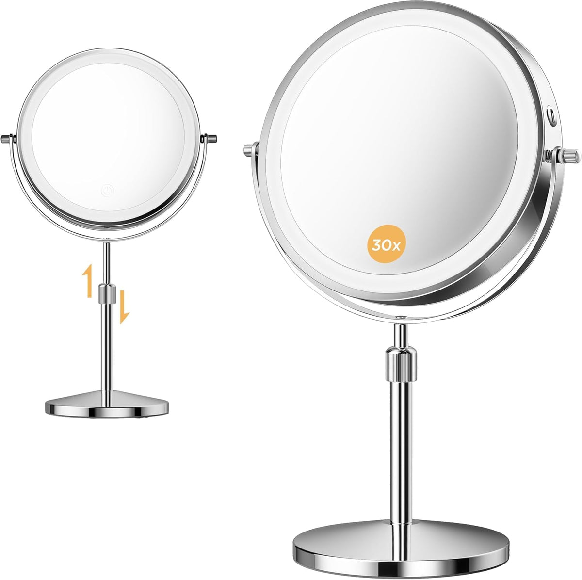 tubbede front-facing mirror showing clean full-face reflection and workspace clarity
