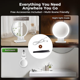 tubbede lifestyle vanity setup with mirror in use showing polished routine benefit