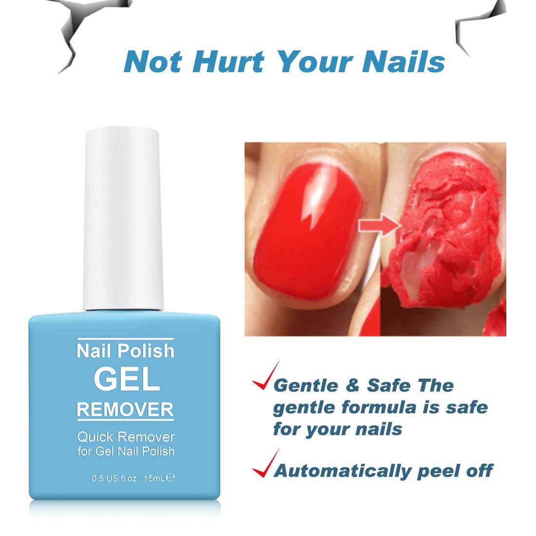 Tudiqe being applied to nail with brush for fast, foil-free lift