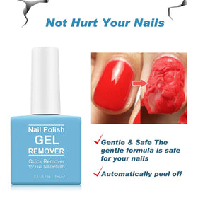 Tudiqe being applied to nail with brush for fast, foil-free lift