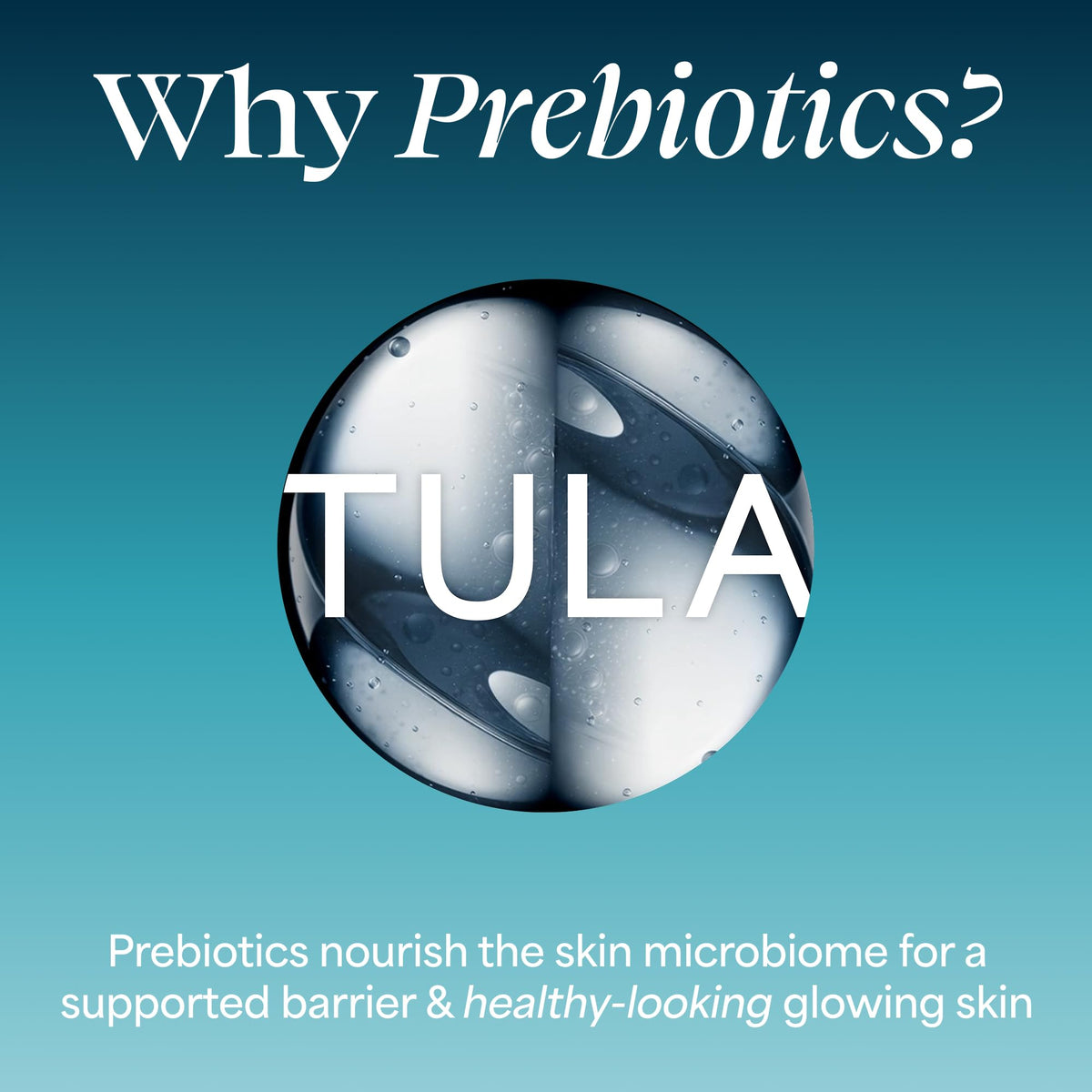 TULA label and ingredient callouts on bottle benefit: highlights key actives